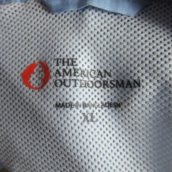 The American Outdoorsman Shirt Mens Size XL Blue Fishing Vented Short Sleeve UPF - Picture 2 of 11